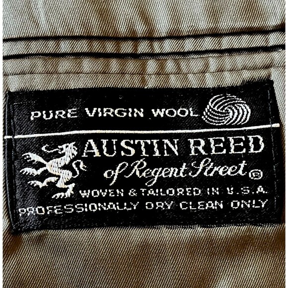 Austin Reed Vintage Tweed Wool Sport Coat Gray Barleycorn Fleck 42 44 Regent St - Picture 13 of 16